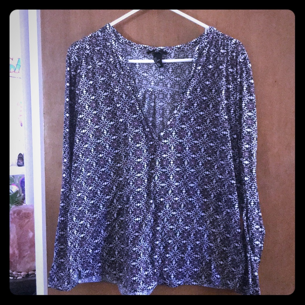 H&M boho print blouse